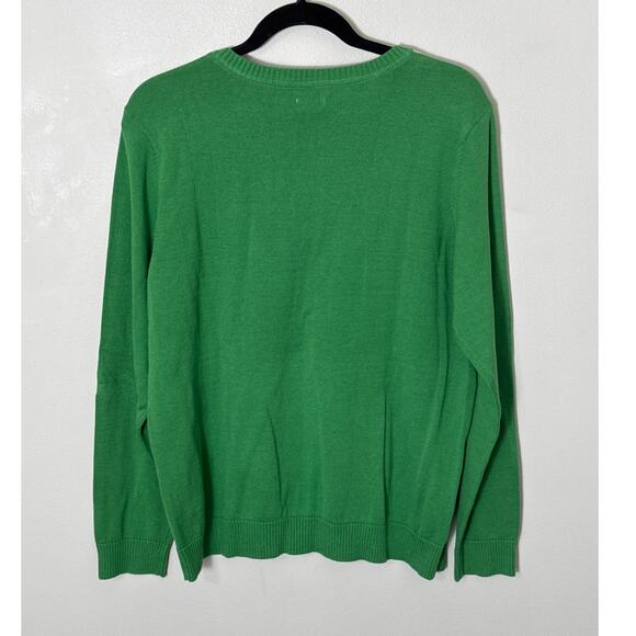 NWT IZOD Vintage Argyle V Neck Pullover Sweater Green Blue Gray Size XXL - Picture 3 of 7